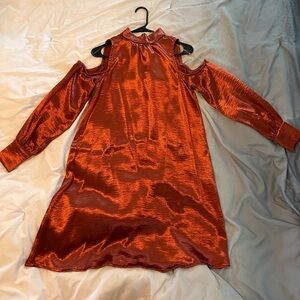 Off-shoulder knee high dress